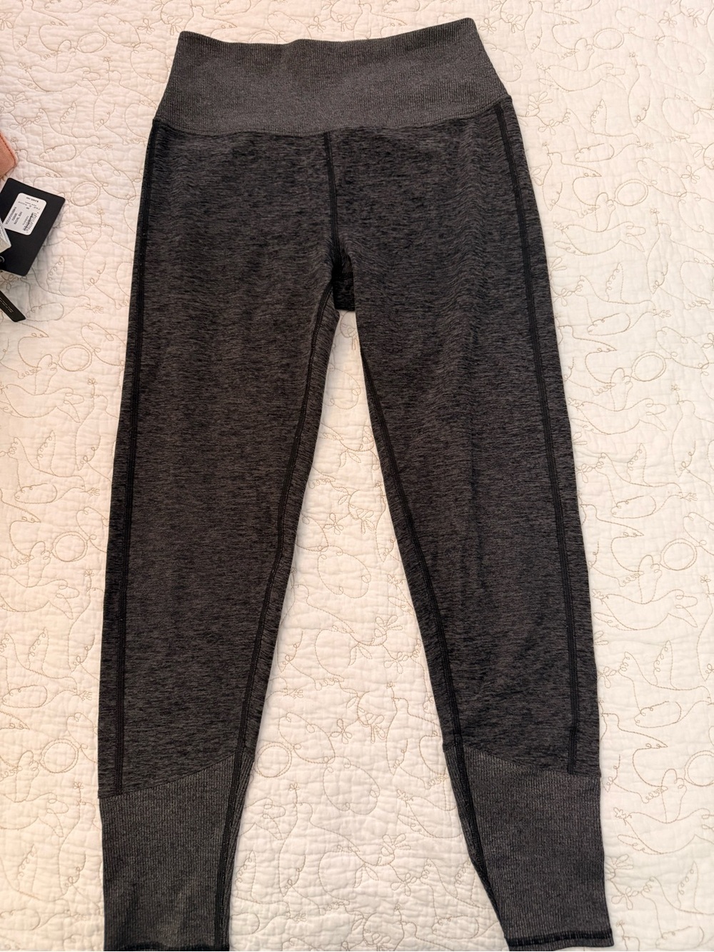 Alo Yoga High-Waist Alosoft Lounge Legging in Athletic Heather Grey, size S.